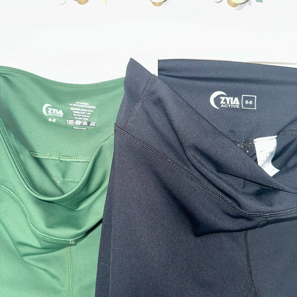 ZYIA Black Brilliant Scrunchy What Hi-rise 7/8 24”